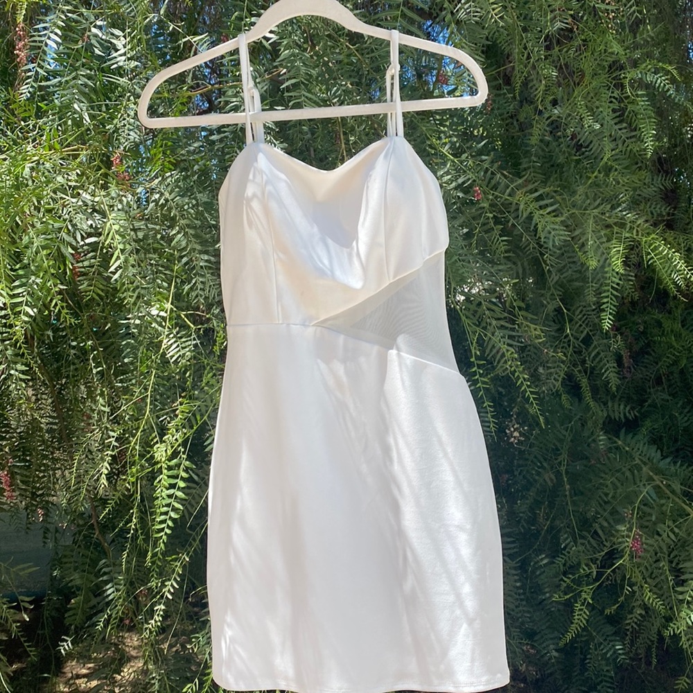White cut out dress